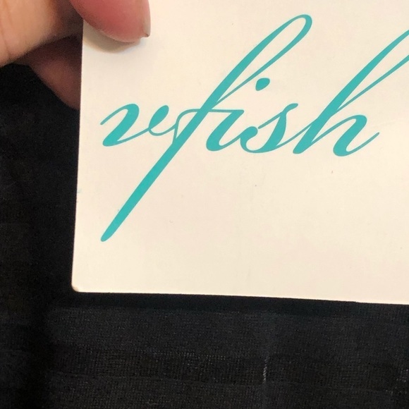 V Fish size small black scoop neck semi sheer with lined upper half - Picture 11 of 13